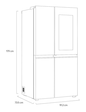 Refrigerador LG 23 pies cúbico VS23QBP