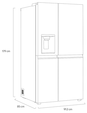 Refrigerador Dúplex Lg 28 pies cúbico Tecnología Inverter VS28LNP