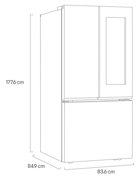 Refrigerador LG 25 pies cúbicos Inverter y No Frost GM65BQP