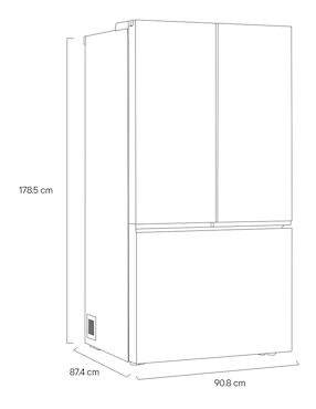 Refrigerador LG 32 pies cúbicos inverter y no frost GM90KP