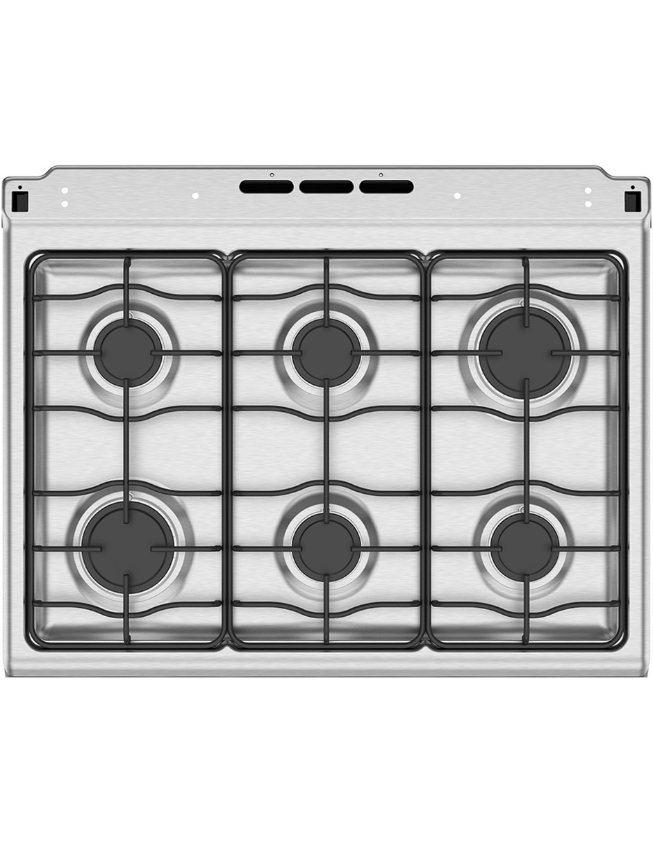Estufa a gas 78.3 cm EM7641BAIN1 de 6 quemadores 4
