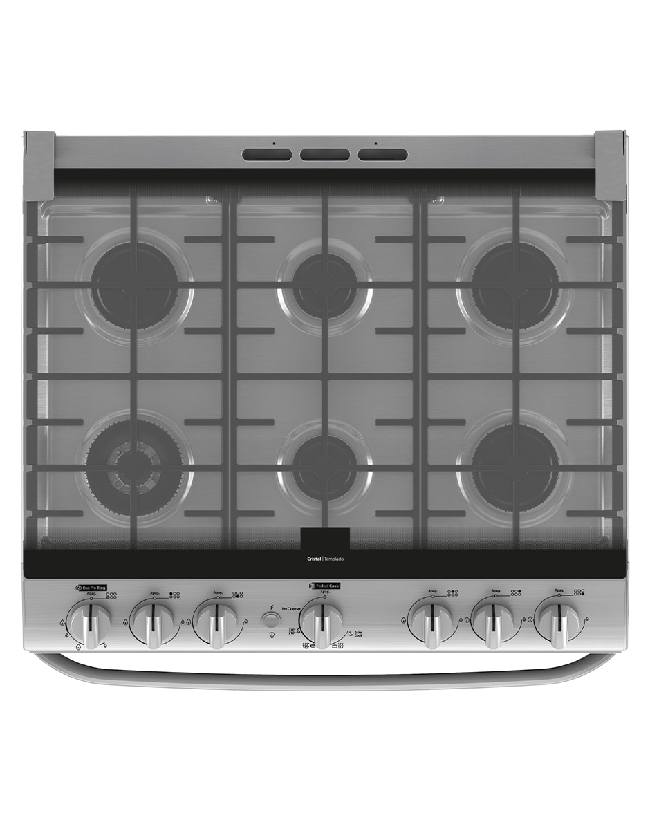 Estufa de piso a Gas natural/lp 76 cm EMH7602DSS0 de 6 quemadores 12