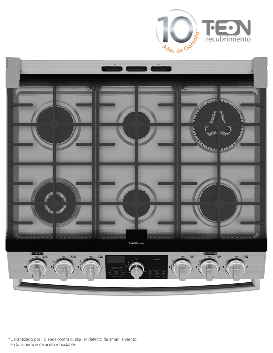 Estufa de piso a Gas LP 76 cm EMH7613DTSS0 de 6 quemadores 11