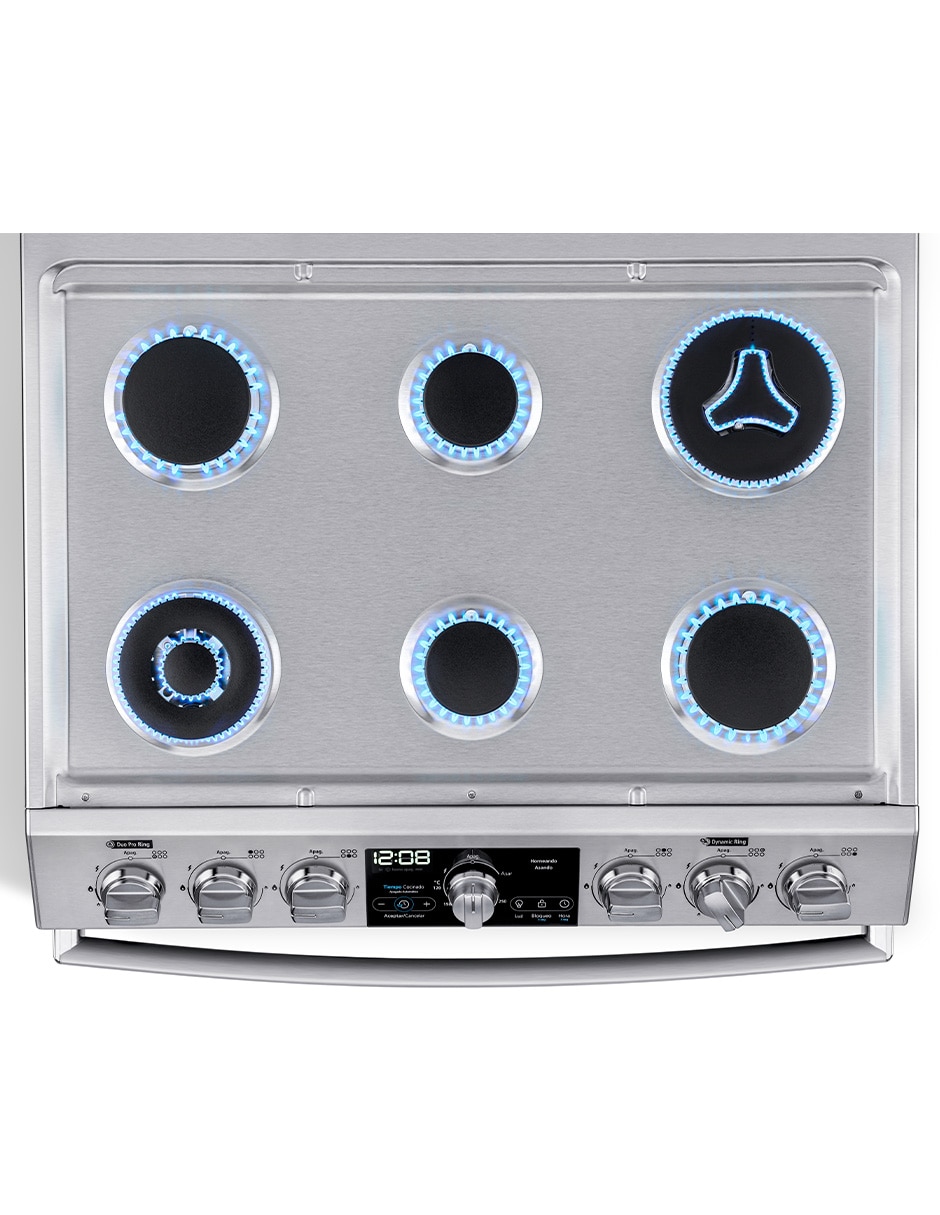 Estufa de piso a Gas LP 76 cm EMH7613DTSS0 de 6 quemadores 13