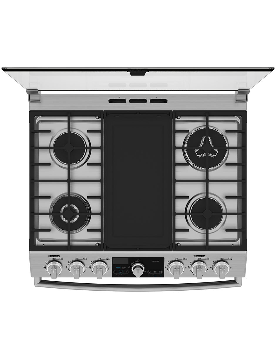 Estufa de piso a Gas LP 76 cm EMH7613DTSS0 de 6 quemadores 7