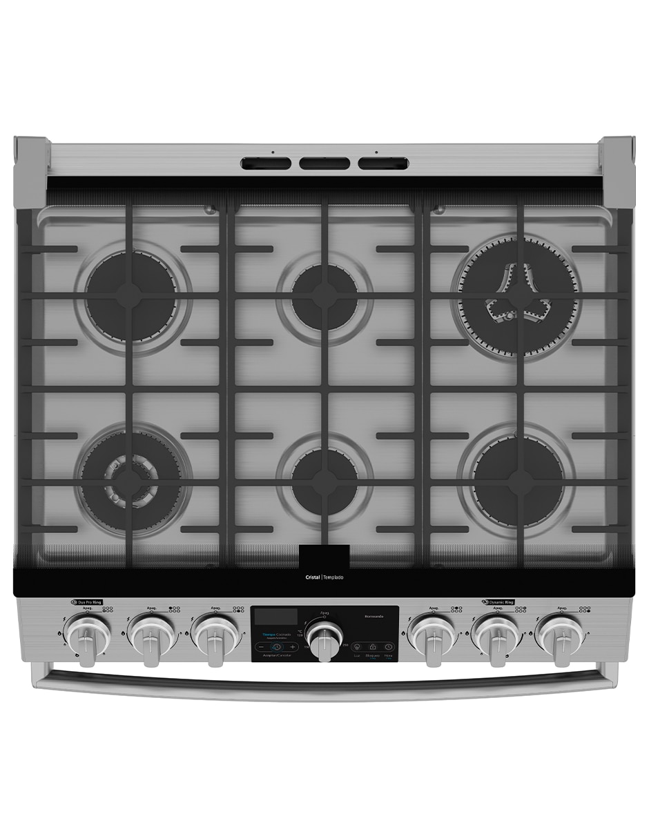 Estufa de piso a Gas LP 76 cm EMH7613DTSS0 de 6 quemadores 10