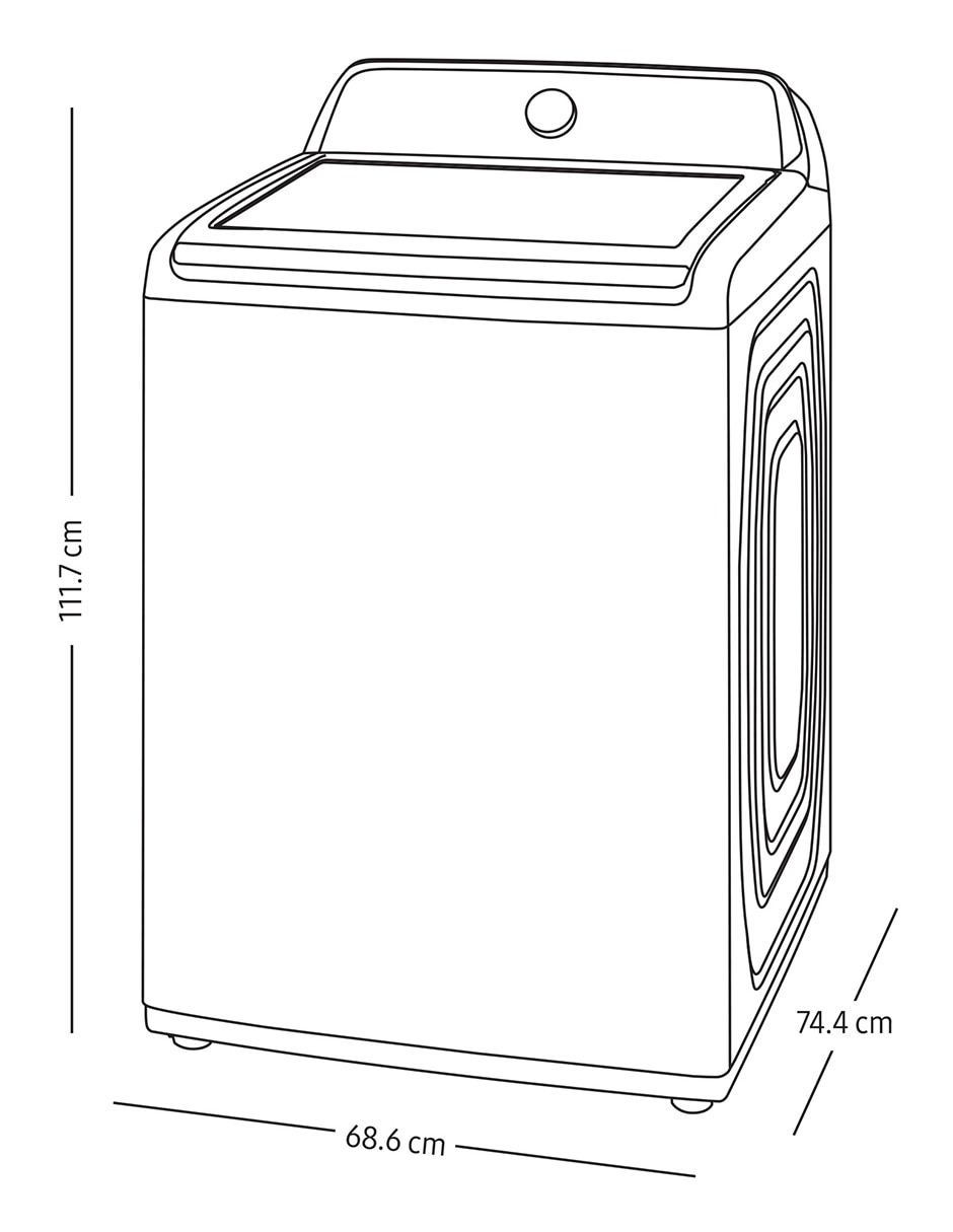 Lavadora automática carga superior wa21b3554gv/ax 8