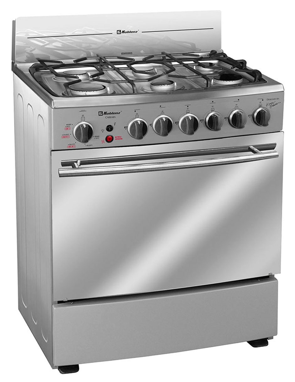 Estufa de piso gas LP/Natural 76 cm EK-1131 Carrara Fryer de 6 quemadores 2