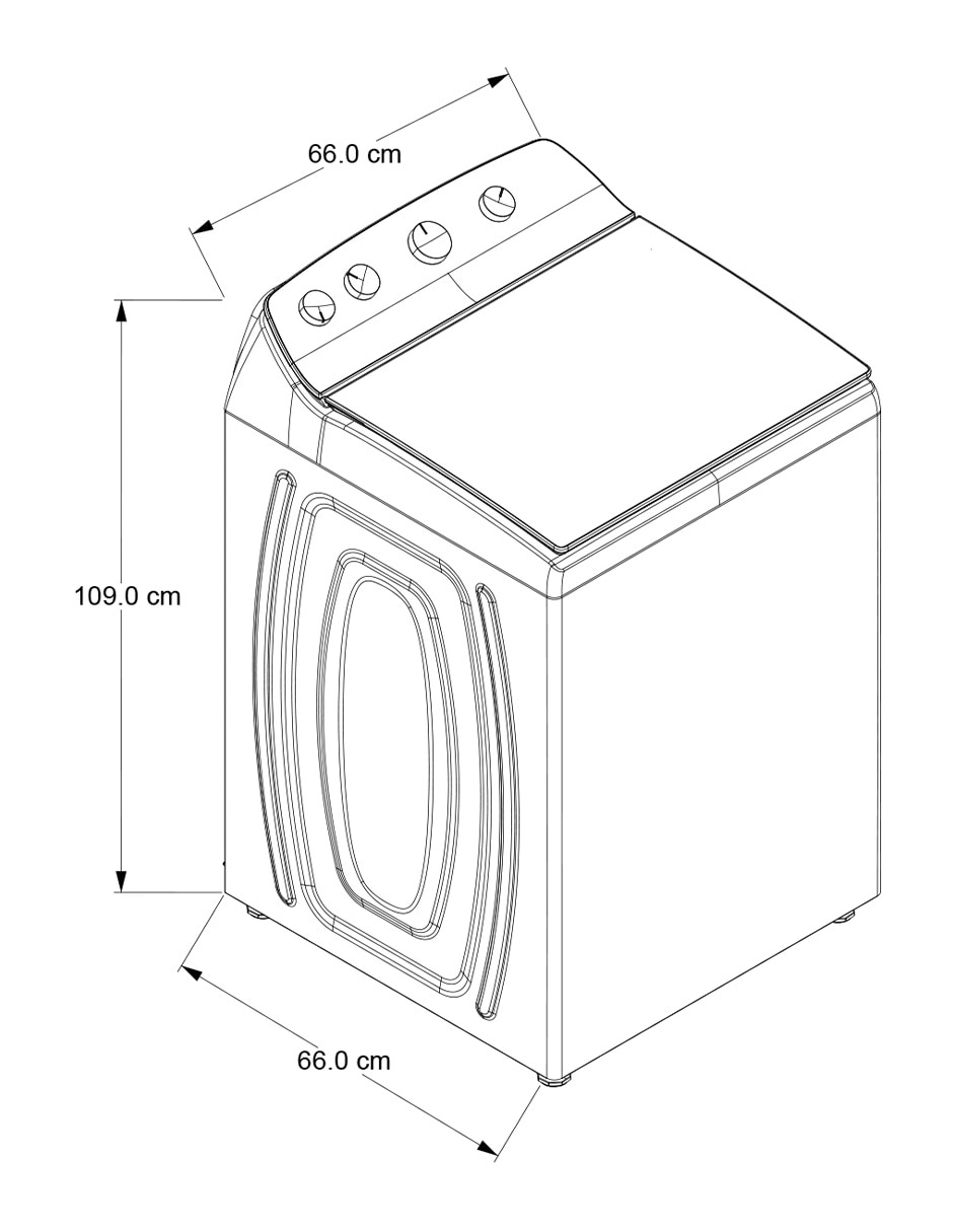 Lavadora 22 kg semiautomática carga superior 8MWTW2224WJM 8