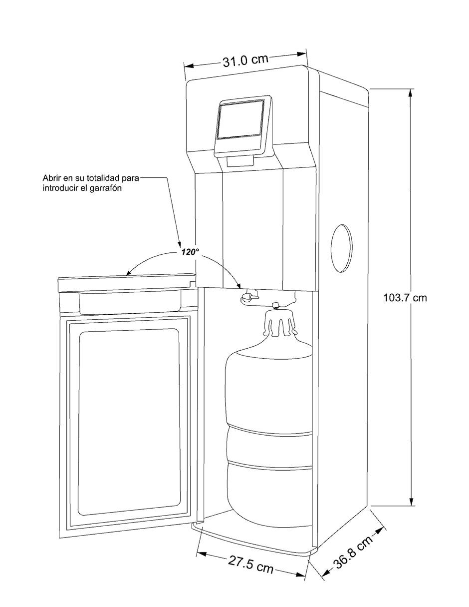 Dispensador de agua de plástico 9