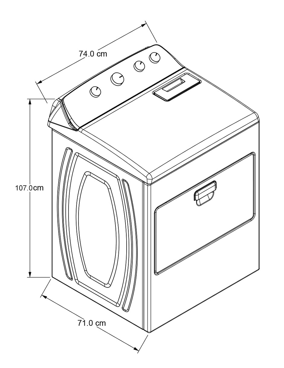 Secadora electrónica de 21 kg con 4 ciclos 7MWED2040JM 8