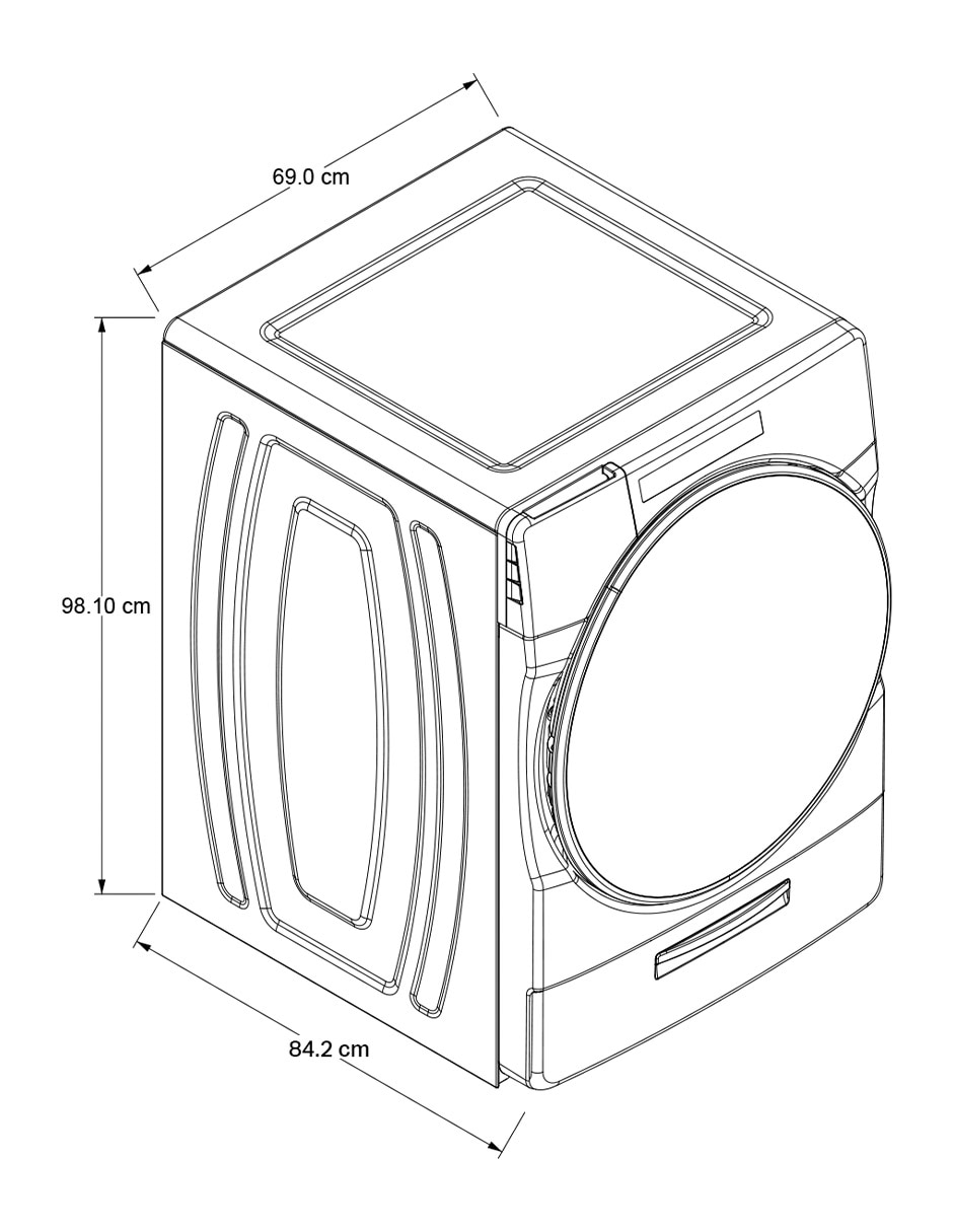 Lavadora 21 kg automática carga frontal 7MWFW5605MW 8