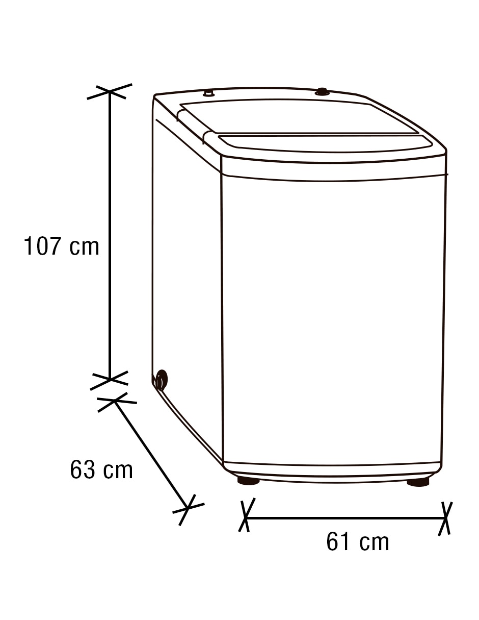 Lavadora 19 kg automática carga superior LWM-19IIG 6