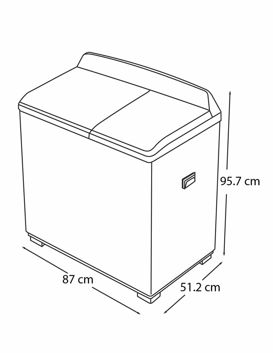 Lavadora 13 kg semiautomática carga superior LMS013M 6