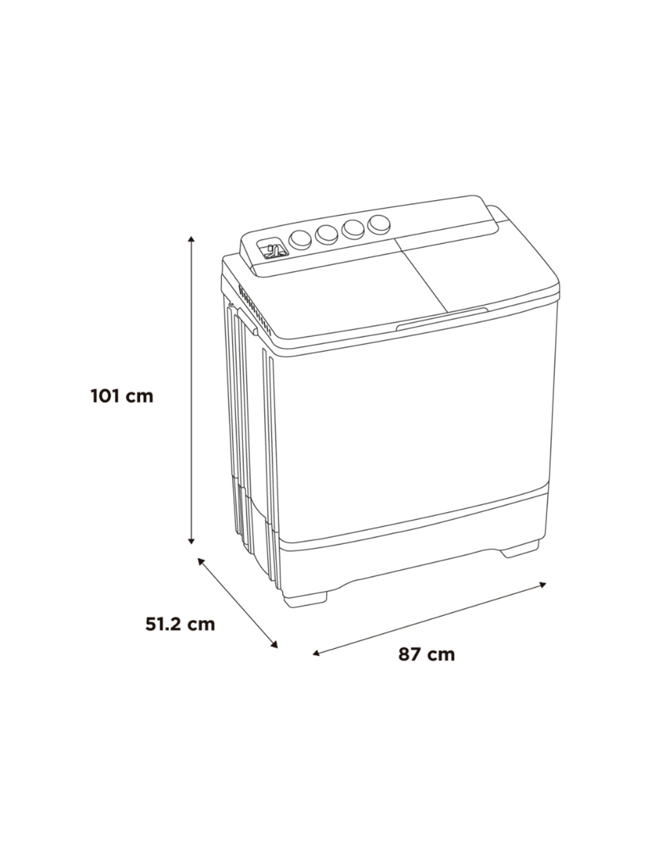 Lavadora 15 kg manual carga superior mt100w150/w-mx 6
