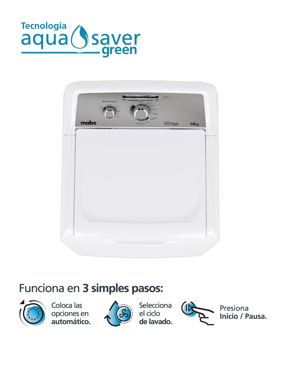 Lavadora 18 kg automática carga superior lma78112cbab0 5