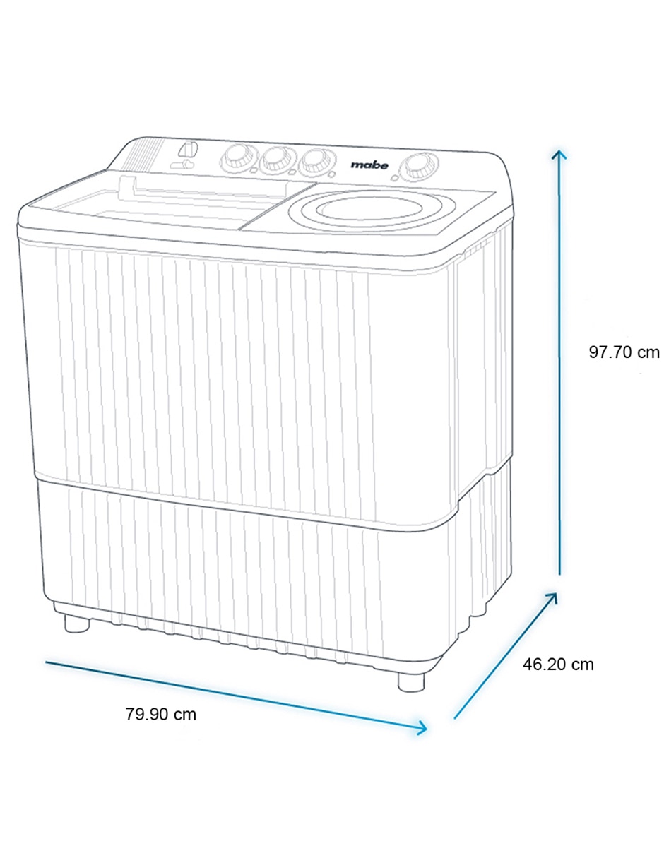 Lavadora 2 tinas 13 kg semiautomática carga superior lmdx3123hbab0 8