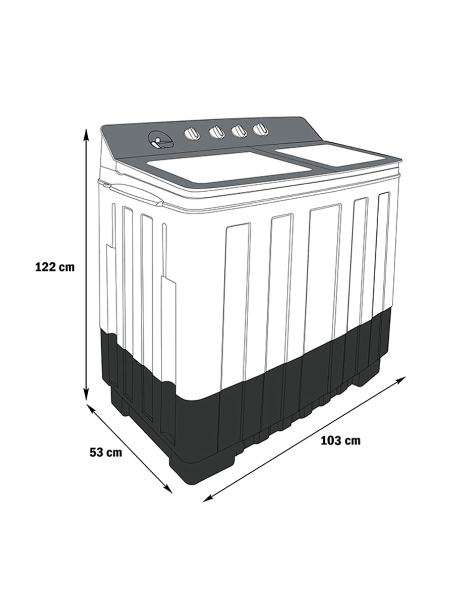 Lavadora 28 kg semiautomática carga superior ls28131pcbn 8
