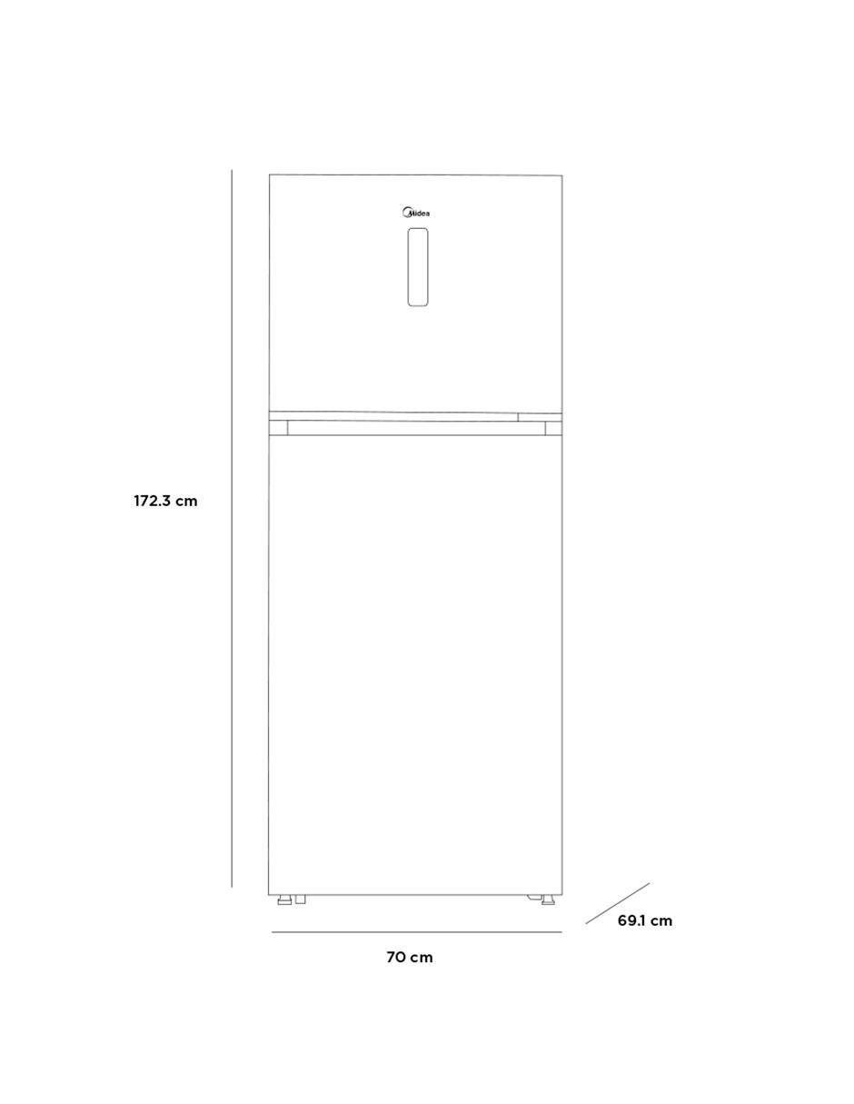 Refrigerador Midea Inverter 15 pies cúbico inverter y no frost y fábrica de hielo MDRT580MTM46D 6