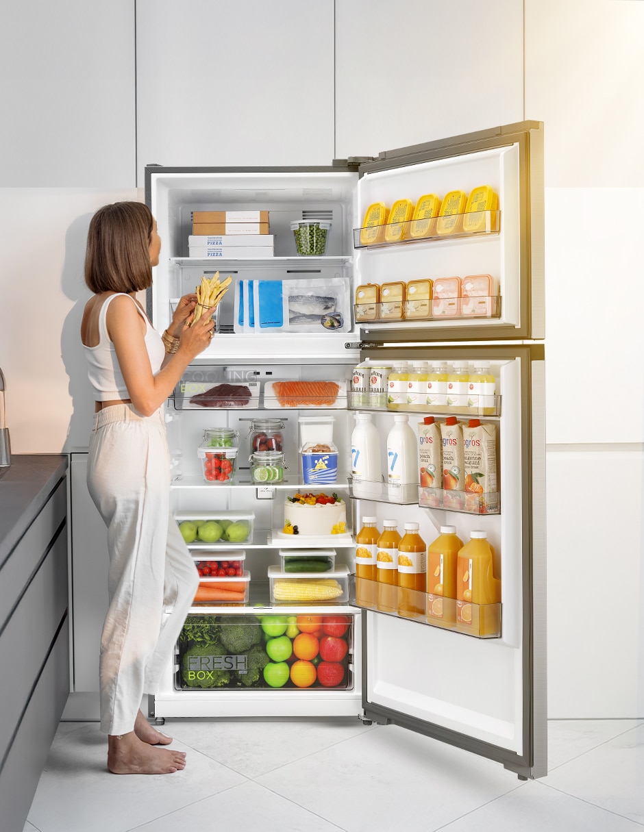 Refrigerador Midea Inverter 15 pies cúbico inverter y no frost y fábrica de hielo MDRT580MTM46D 4