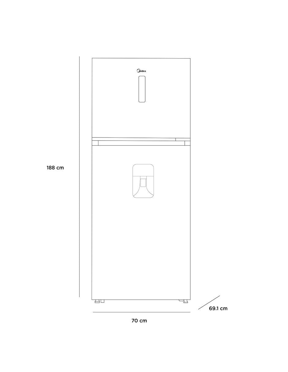 Refrigerador Midea Inverter 17 pies cúbico inverter y no frost y fábrica de hielo MDRT645MTM46WD 6