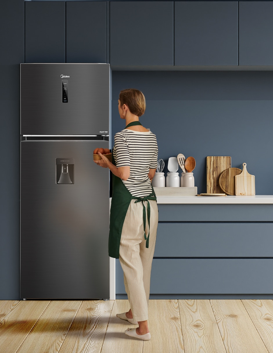 Refrigerador Midea Inverter 17 pies cúbico inverter y no frost y fábrica de hielo MDRT645MTM46WD 4