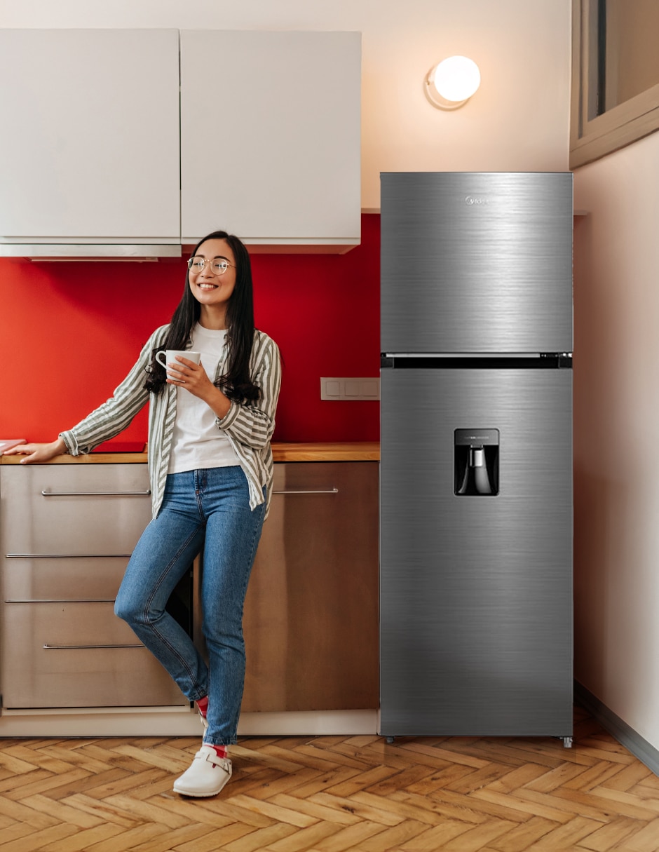 Refrigerador Midea Inverter 12 pies cúbico inverter y no frost y fábrica de hielo MDRT489MTM46WD 4