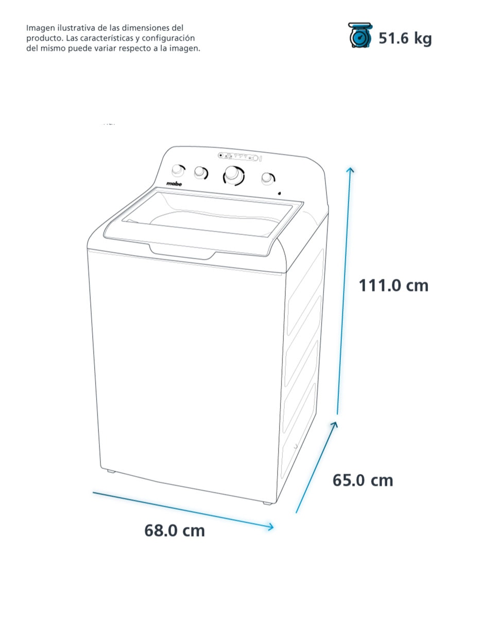 Lavadora 21 kg automática carga superior lma71214vbab0 10