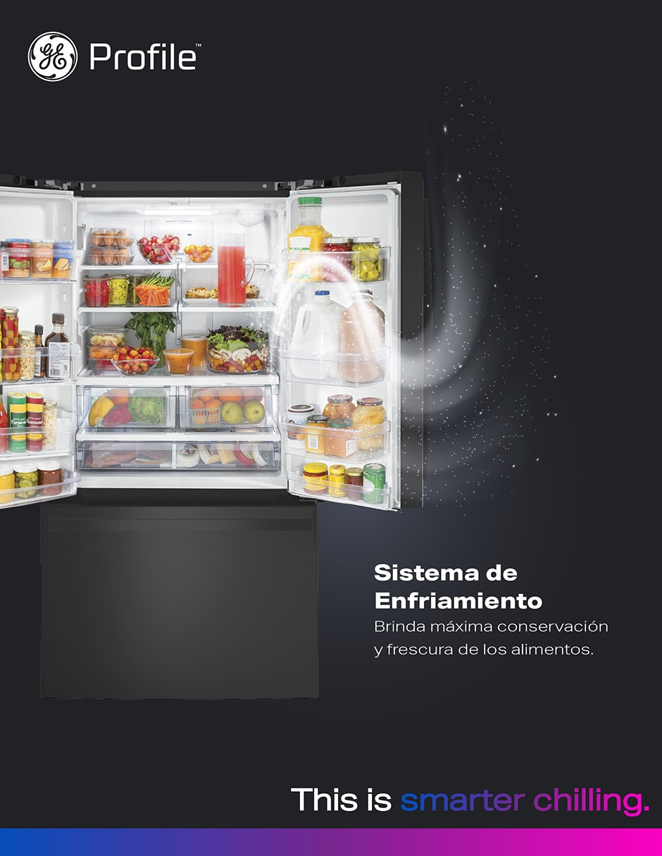 Refr rador Ge 21 pies cúbico dual cooling y fábrica de hielo PYN21JBWCKB 3