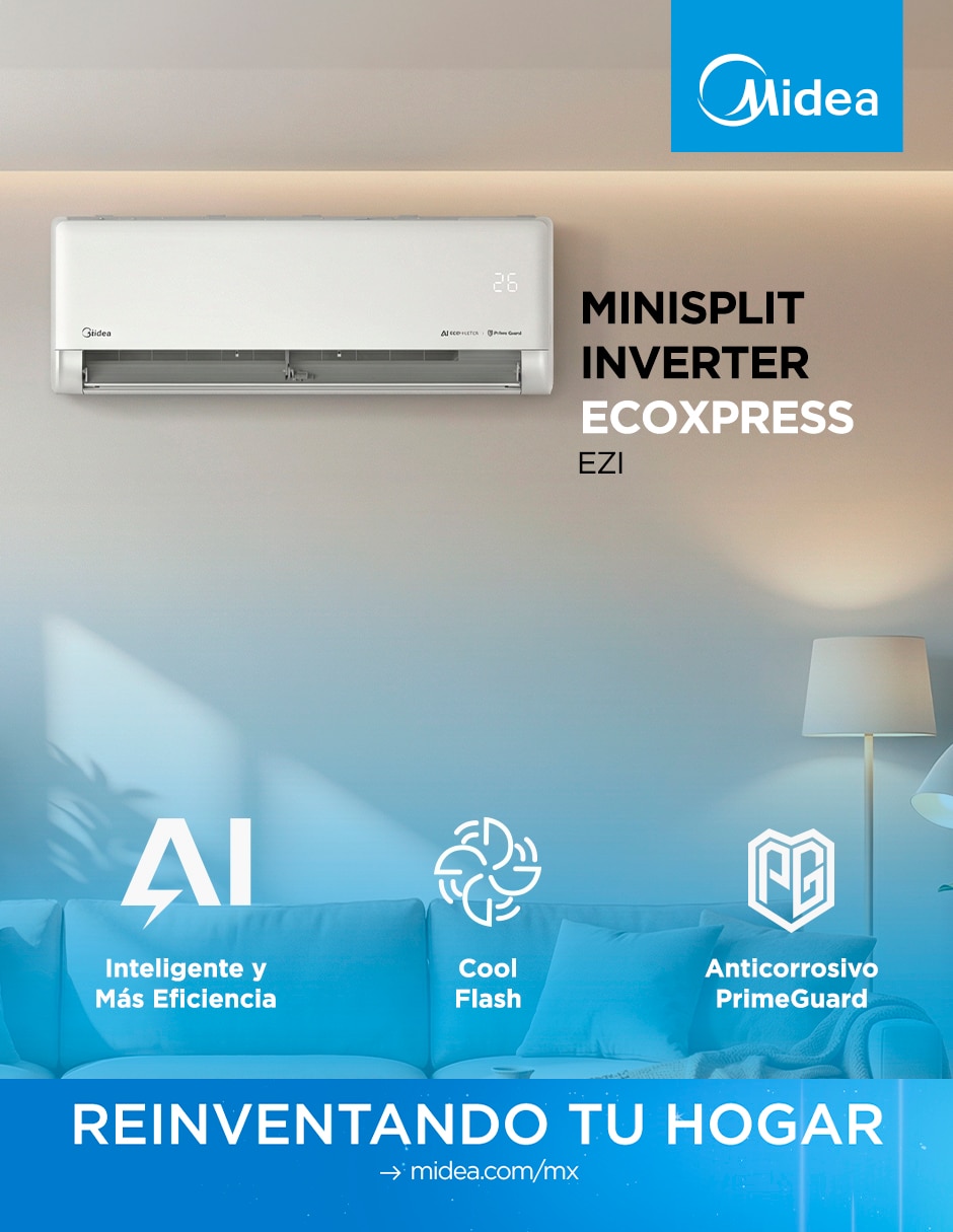Aire acondicionado mini split inverter frío y calor 12000 BTU MAS12H2EZI 220 V 5